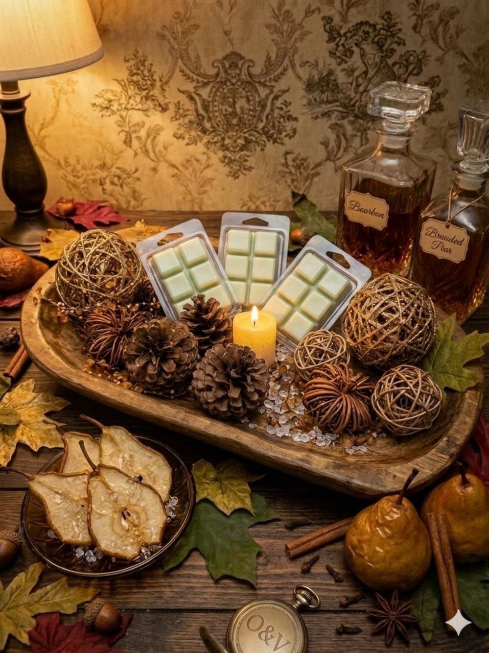 Orchid & Vine Soy Wax Melts Brandied Pear & Bourbon Clean Living